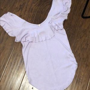 FREE PEOPLE  Lavender ruffles top!